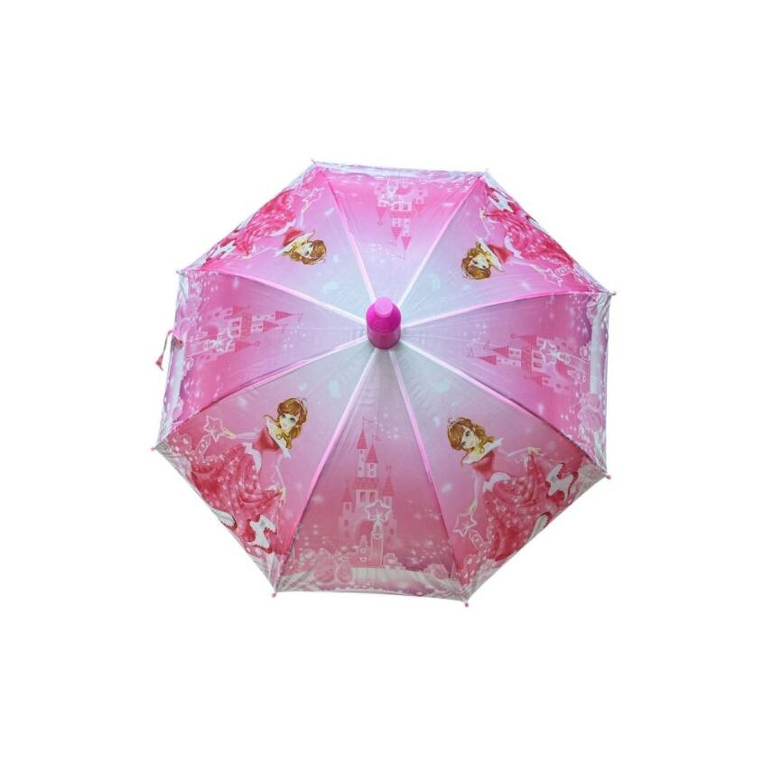 Skybelt 66 cm Kılıflı Bardaklı Çocuk Şemsiyesi Sky-201-Toz Pembe - 1