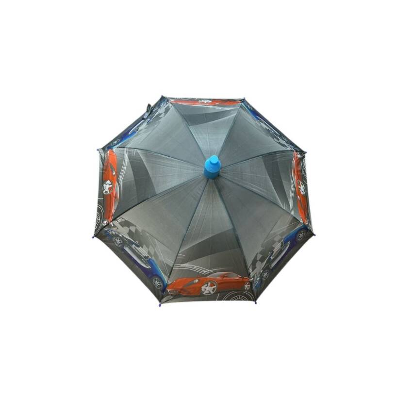 Skybelt 66 cm Kılıflı Bardaklı Çocuk Şemsiyesi Sky-202-Mavi Araba - 1
