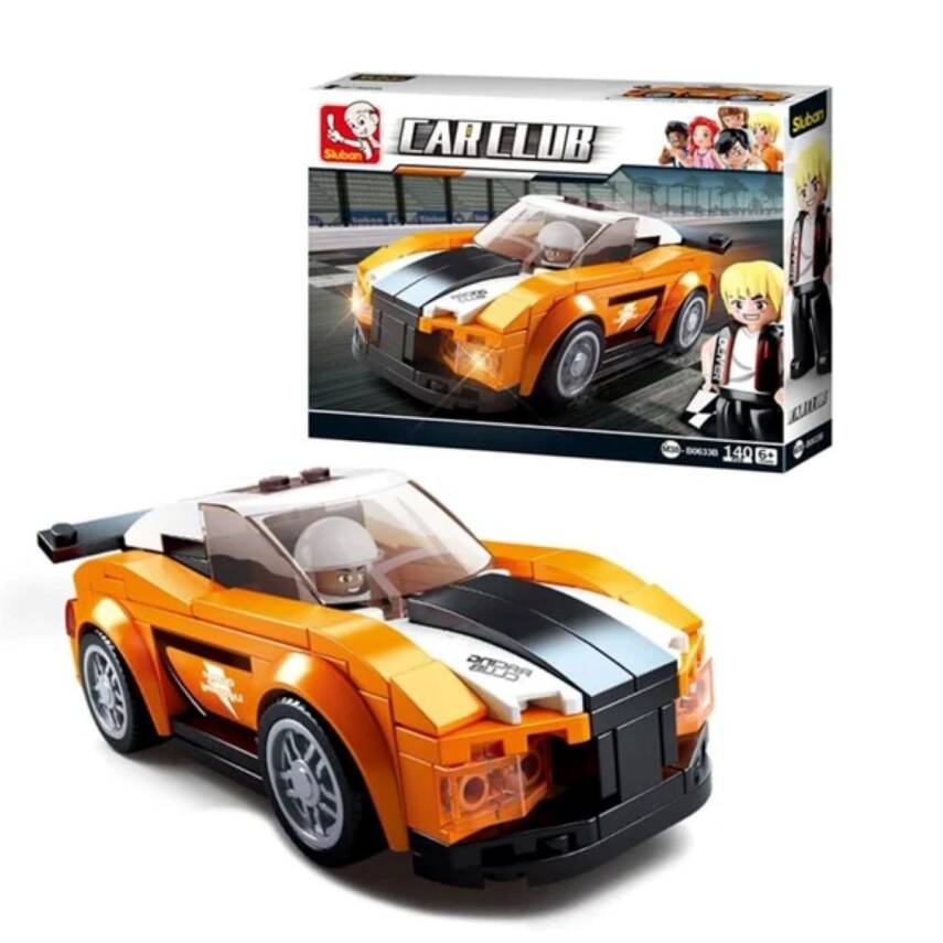 Sluban Car Club Yarış Arabası Turuncu M38-B0633B - 1
