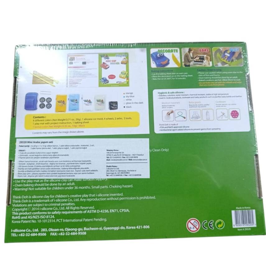 Think-Doh Silikon Model Mini Araba Yapım Seti 29520 - 2
