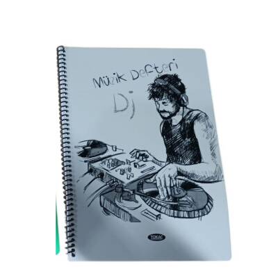 Tokaç A4 Müzik Defteri Spiralli PP Kapak 40 Yp-Gri DJ
