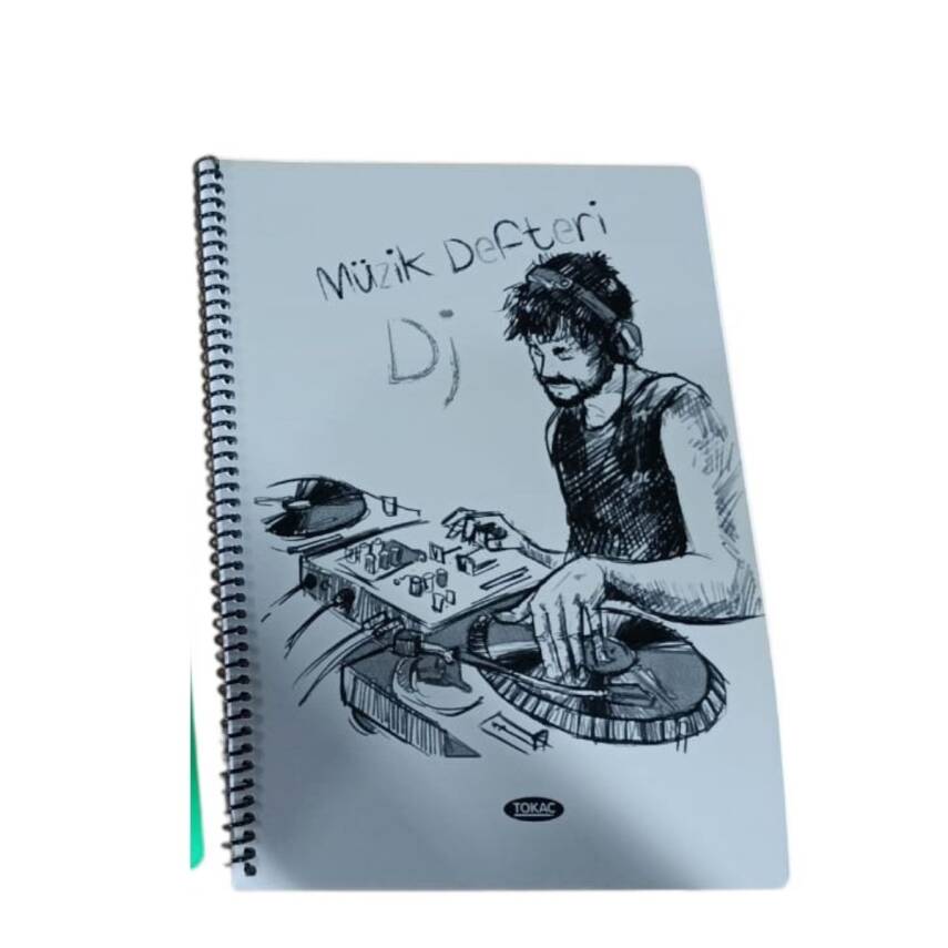 Tokaç A4 Müzik Defteri Spiralli PP Kapak 40 Yp-Gri DJ - 1
