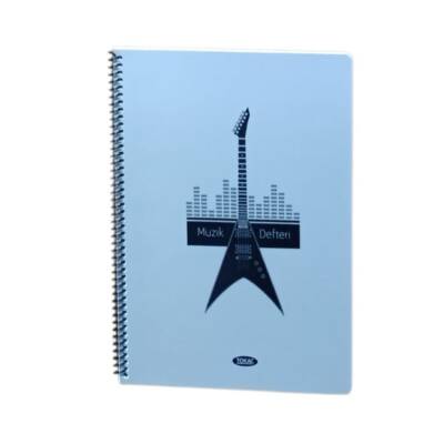 Tokaç A4 Müzik Defteri Spiralli PP Kapak 40 Yp-Gri Elektronik Gitar