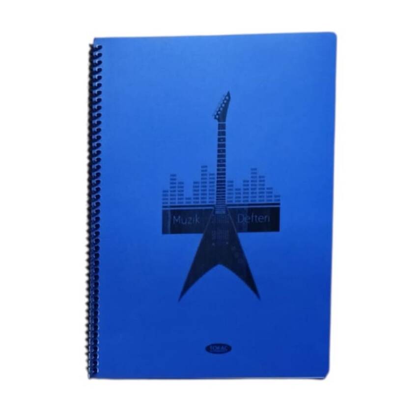Tokaç A4 Müzik Defteri Spiralli PP Kapak 40 Yp-Lacivert Elektronik Gitar - 1