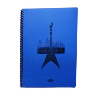 Tokaç A4 Müzik Defteri Spiralli PP Kapak 40 Yp-Lacivert Elektronik Gitar