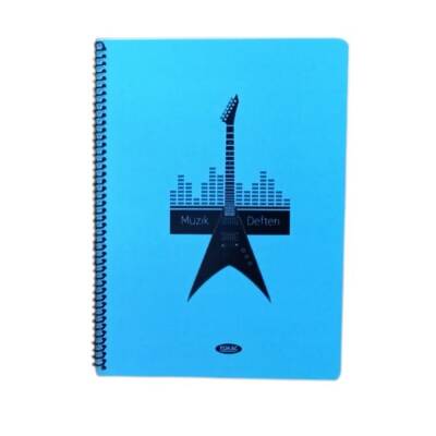 Tokaç A4 Müzik Defteri Spiralli PP Kapak 40 Yp-Mavi Elektronik Gitar