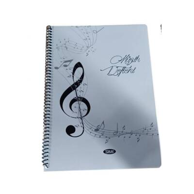 Tokaç A4 Müzik Defteri Spiralli PP Kapak 40 Yp-Mavi Sol Anahtarı