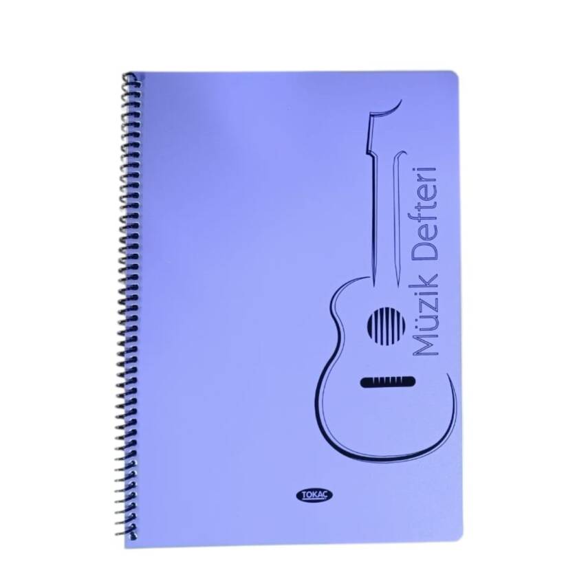Tokaç A4 Müzik Defteri Spiralli PP Kapak 40 Yp-Mor Gitar - 1