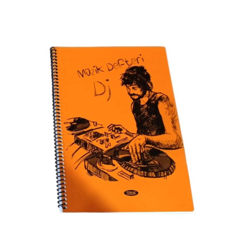 Tokaç A4 Müzik Defteri Spiralli PP Kapak 40 Yp-Turuncu DJ - 1