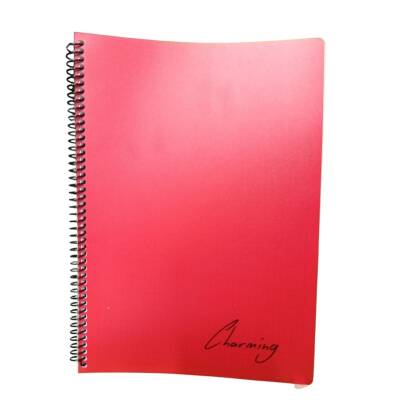 Tokaç A4 Pp Kapak Spiralli 120 Yaprak Defter Kareli Tok-220-Kırmızı