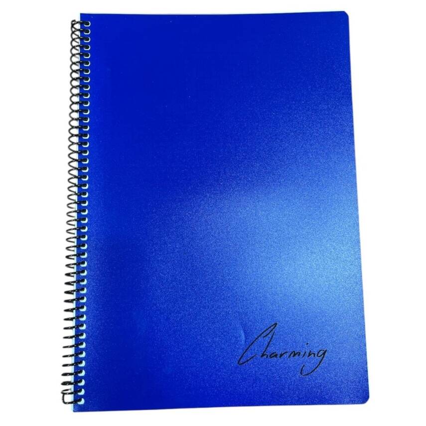 Tokaç A4 Pp Kapak Spiralli 120 Yaprak Defter Kareli Tok-220-Lacivert - 1