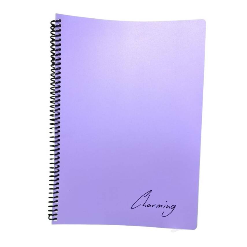 Tokaç A4 Pp Kapak Spiralli 120 Yaprak Defter Kareli Tok-220-Mor - 1