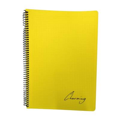 Tokaç A4 Pp Kapak Spiralli 120 Yaprak Defter Kareli Tok-220-Sarı