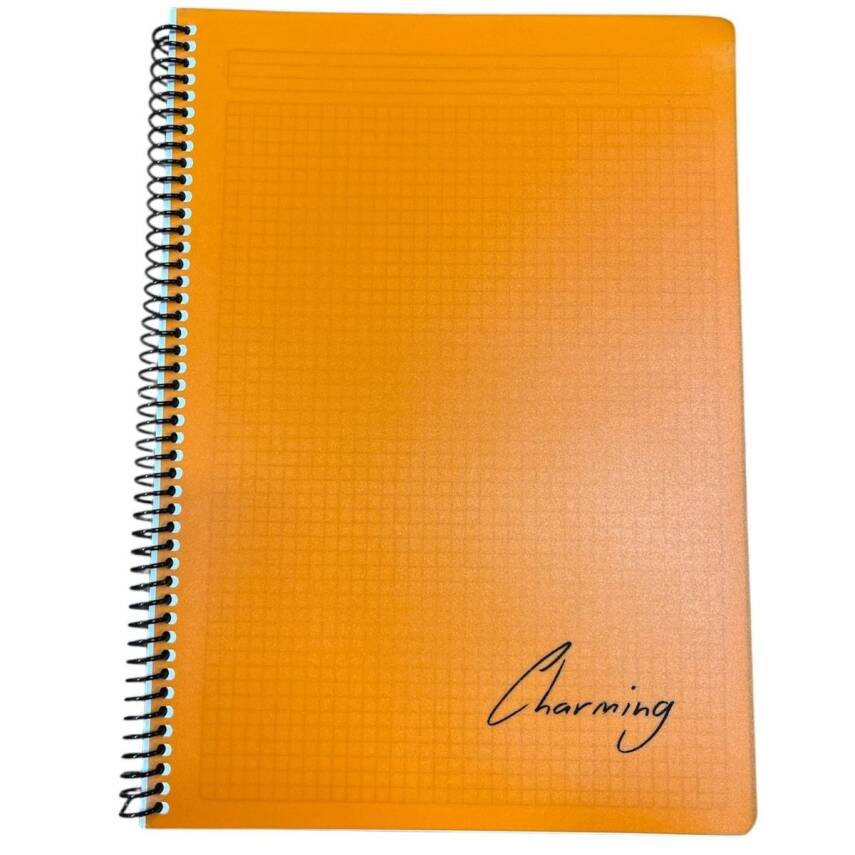 Tokaç A4 Pp Kapak Spiralli 120 Yaprak Defter Kareli Tok-220-Turuncu - 1