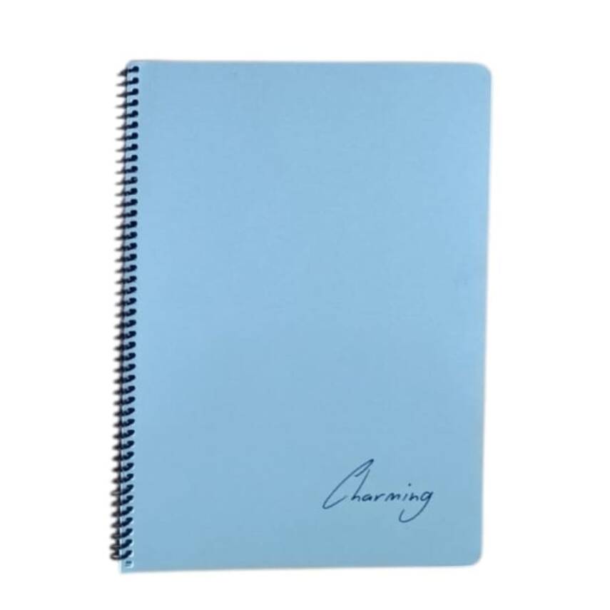 Tokaç A4 PP KP Spiralli 72 Yp Çizgili Defter-Gri - 1