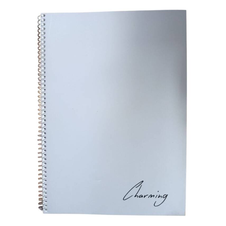 Tokaç A4 Pp. Kp Spiralli 72 Yp Defter Düz TOK-170-Gri - 1