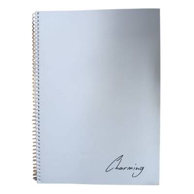 Tokaç A4 Pp. Kp Spiralli 72 Yp Defter Düz TOK-170-Gri