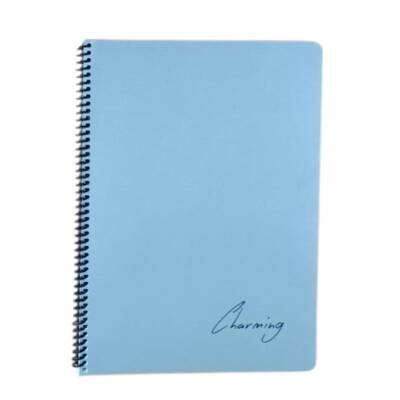 Tokaç A4 PP KP Spiralli 96 Yp Çizgili Defter-Gri