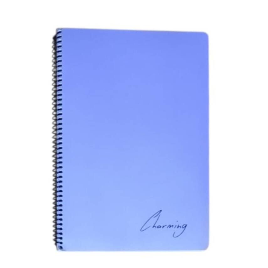Tokaç A4 PP KP Spiralli 96 Yp Çizgili Defter-Mor - 1