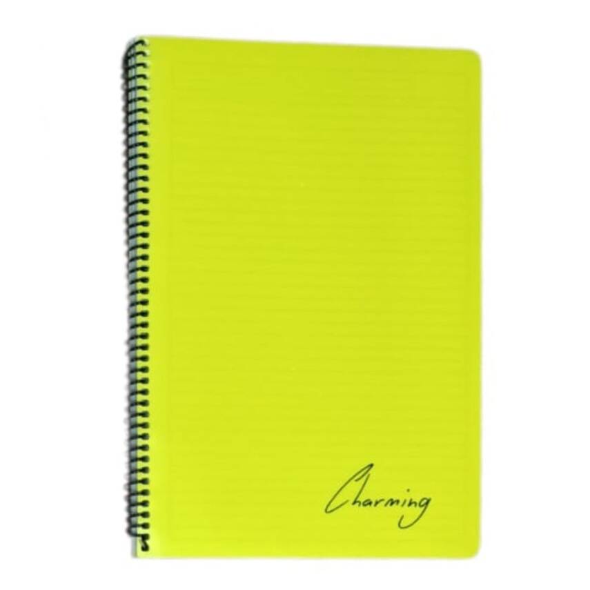 Tokaç A4 PP KP Spiralli 96 Yp Çizgili Defter-Sarı - 1