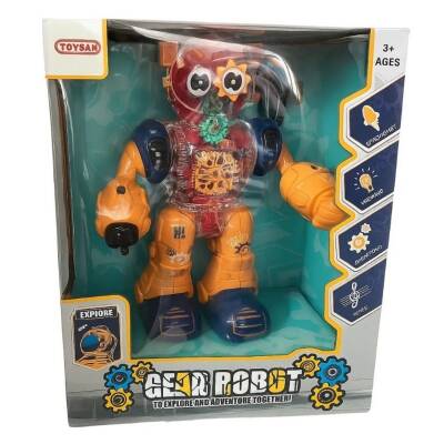 Toysan Işıklı Ve Müzikli Robot 887-Sarı