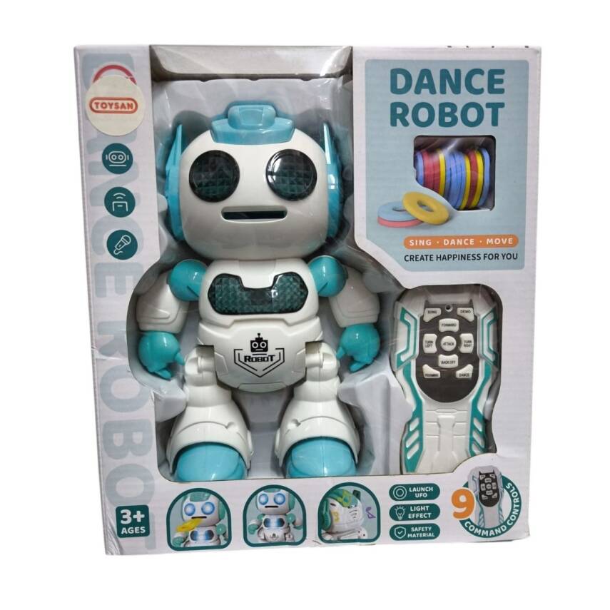 Toysan Kumandalı Disk Atan Robot 606-30-Mavi - 1