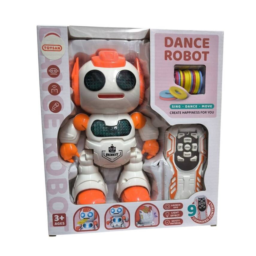 Toysan Kumandalı Disk Atan Robot 606-30-Turuncu - 1