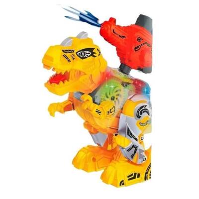 Toysan Projeksiyonlu Su Püskürten Sesli Işıklı Yürüyen Dinozor 927-Sarı