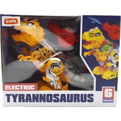 Toysan Projeksiyonlu Su Püskürten Sesli Işıklı Yürüyen Dinozor 927-Sarı - 2