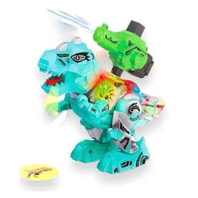 Toysan Projeksiyonlu Su Püskürten Sesli Işıklı Yürüyen Dinozor 927-Yeşil