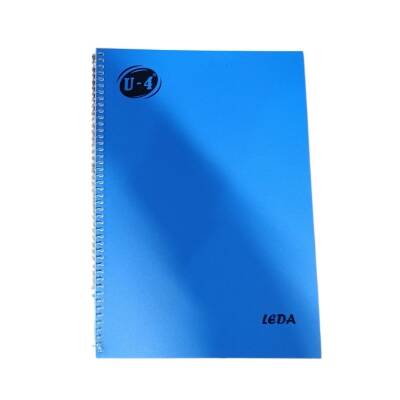 U-4 A4 PP KP Spiralli 40 Yp Çizgili Defter-Lacivert