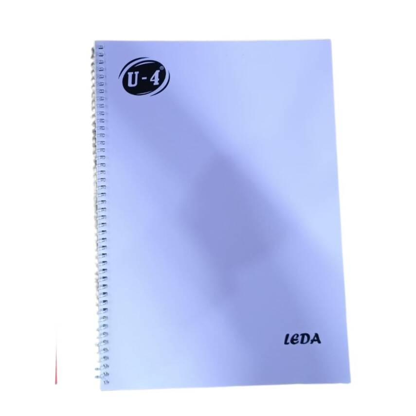U-4 A4 PP KP Spiralli 40 Yp Çizgili Defter-Mor - 1