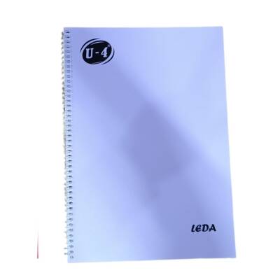 U-4 A4 PP KP Spiralli 40 Yp Çizgili Defter-Mor