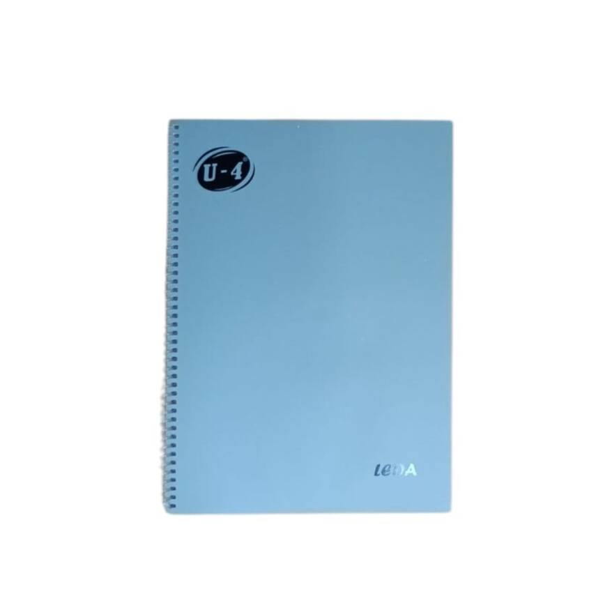 U-4 A4 PP KP Spiralli 40 Yp Kareli Defter-Gri - 1