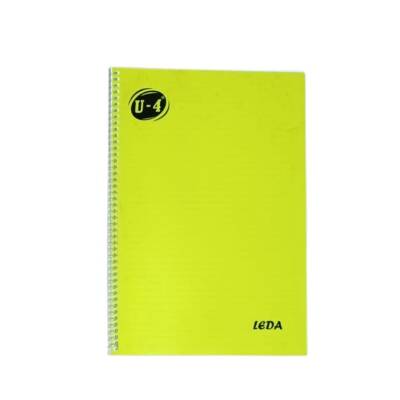 U-4 A4 PP KP Spiralli 40 Yp Kareli Defter-Sarı
