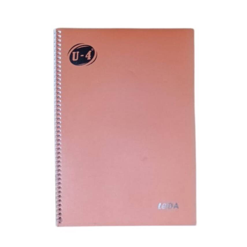 U-4 A4 PP KP Spiralli 40 Yp Kareli Defter-Turuncu - 1