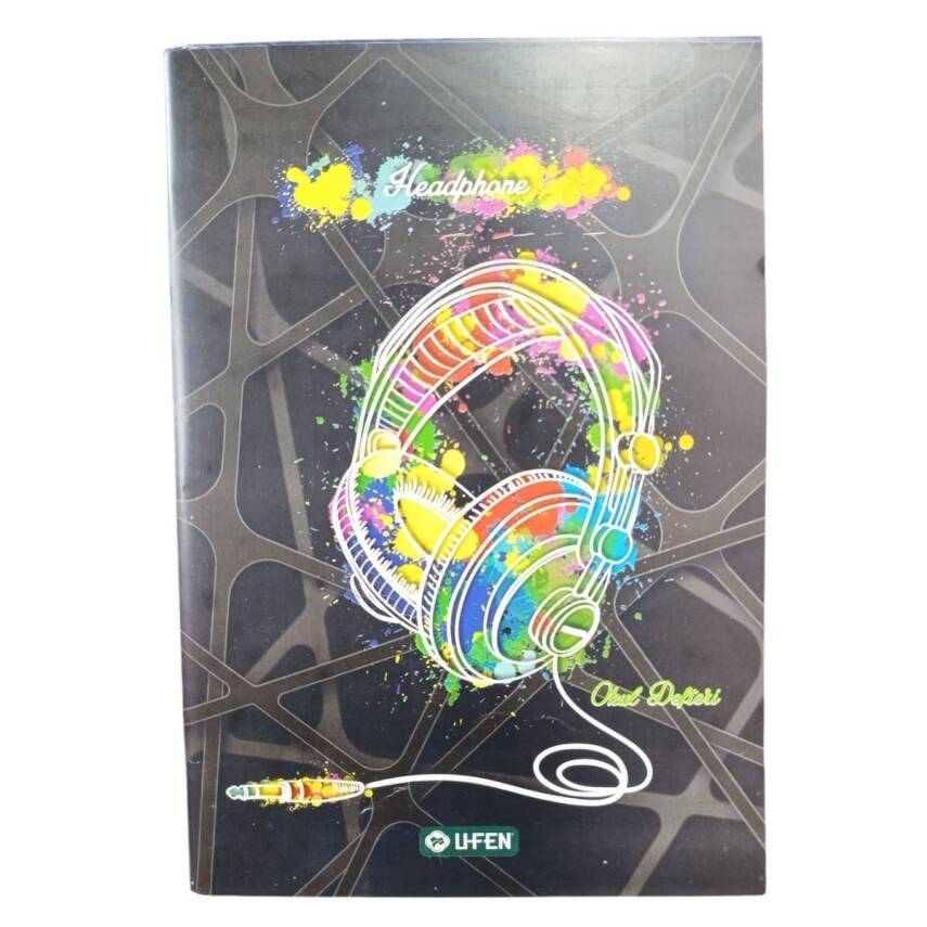 U-Fen A4 Pp Kp. Dikişli 100yaprak Defter Kareli 70353-Siyah - 1