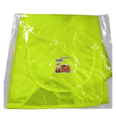 U4 Anaokulu Önlüğü F431-Neon Yeşil Car No:3