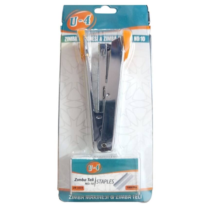 U4 Zımba Makinesi Ve Zımba Teli No:10 2li Set U4-1014-Turuncu - 1