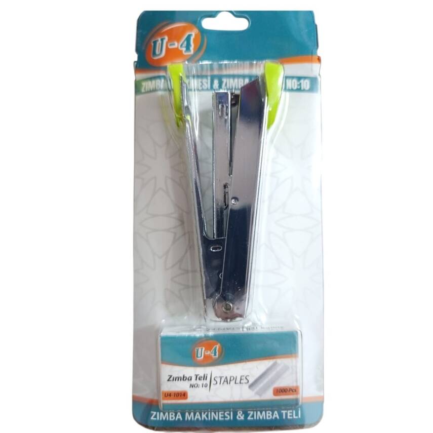 U4 Zımba Makinesi Ve Zımba Teli No:10 2li Set U4-1014-Yeşil - 1