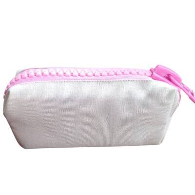 Unicus Big Zip Pastel Keten Kalemkutu 922-Pembe