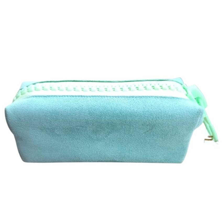 Unicus Big Zip Pastel Nubuk Kalemkutu 924-Yeşil - 1