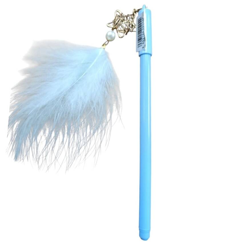 Unicus Moon Star İnci Tüy Jel Tükenmez Kalem GP-148-Mavi - 1