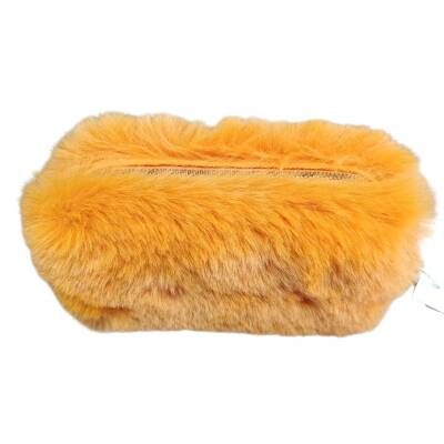 Unicus Tavşan Tüyü Peluş Kalemkutu UNCS-909-Turuncu
