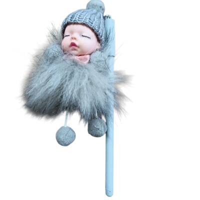 Unicus Uyuyan Bebek Tüylü Jel Tükenmez Kalem MD-029-Gri