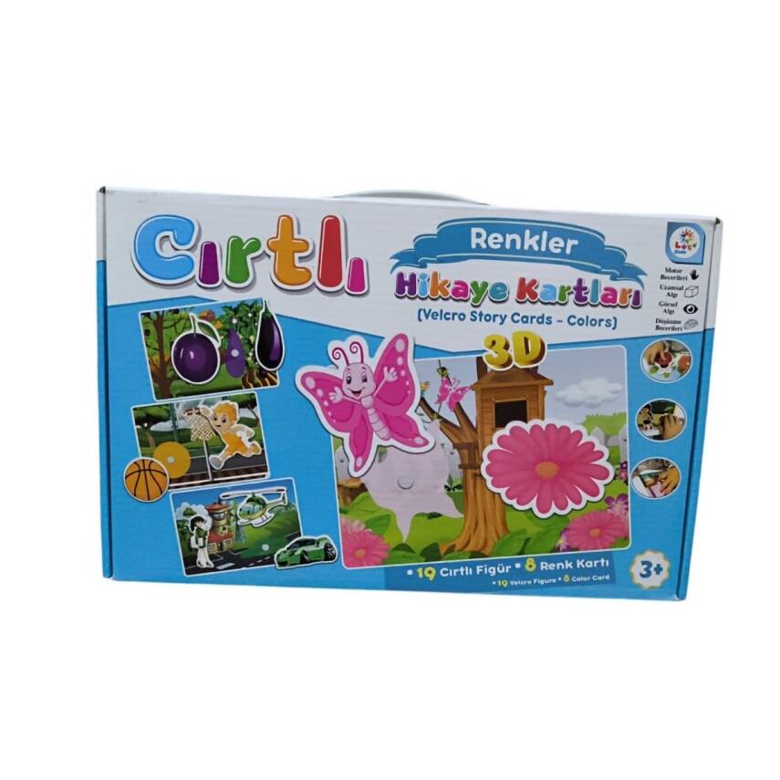 Utku Oyuncak Hayvanlı Cırtcırtlı Hikaye Kartları LC7205-Mavi - 1