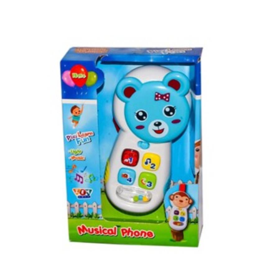Zey Toys Müzikli Telefon 2023-Mavi - 1