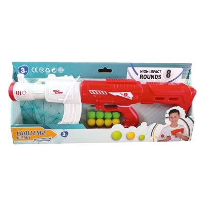 Zeytoys Challenge Sünger Top Atan Silah 2022-Kırmızı